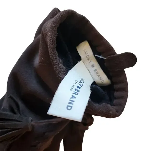 Lucky Brand Gloves Size Small / Medium Brown Goat Suede - Picture 3 of 4